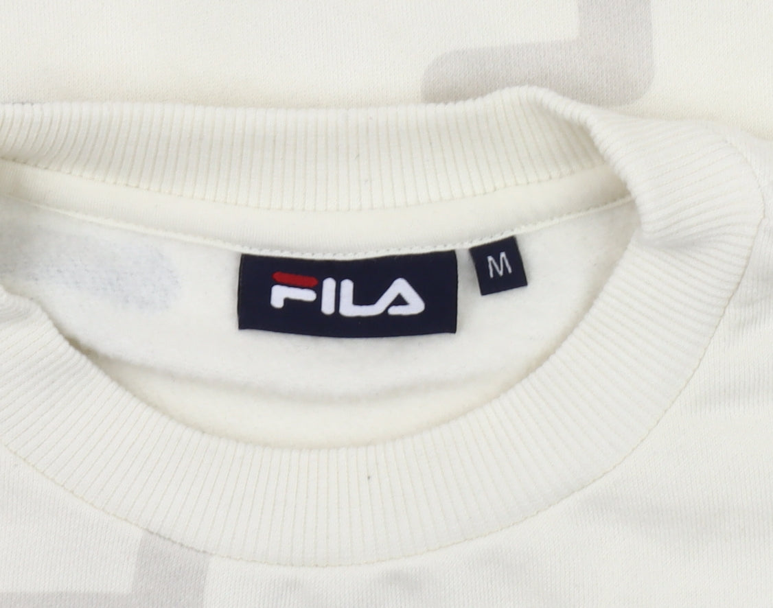 Fila Unisex Ivory Logo Sweatshirt, Size M, Casual Style