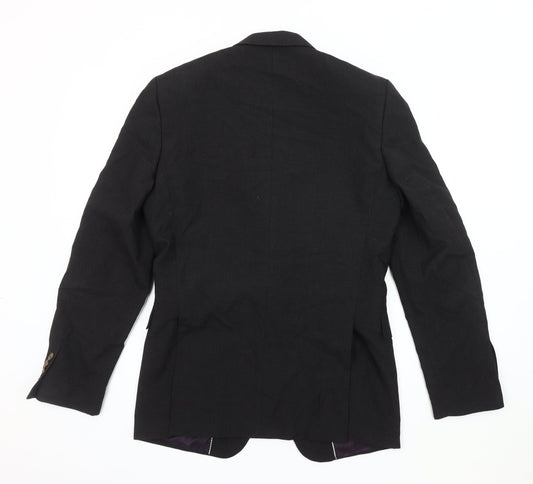 Fellini Men's Black 36L Single-Breasted Blazer