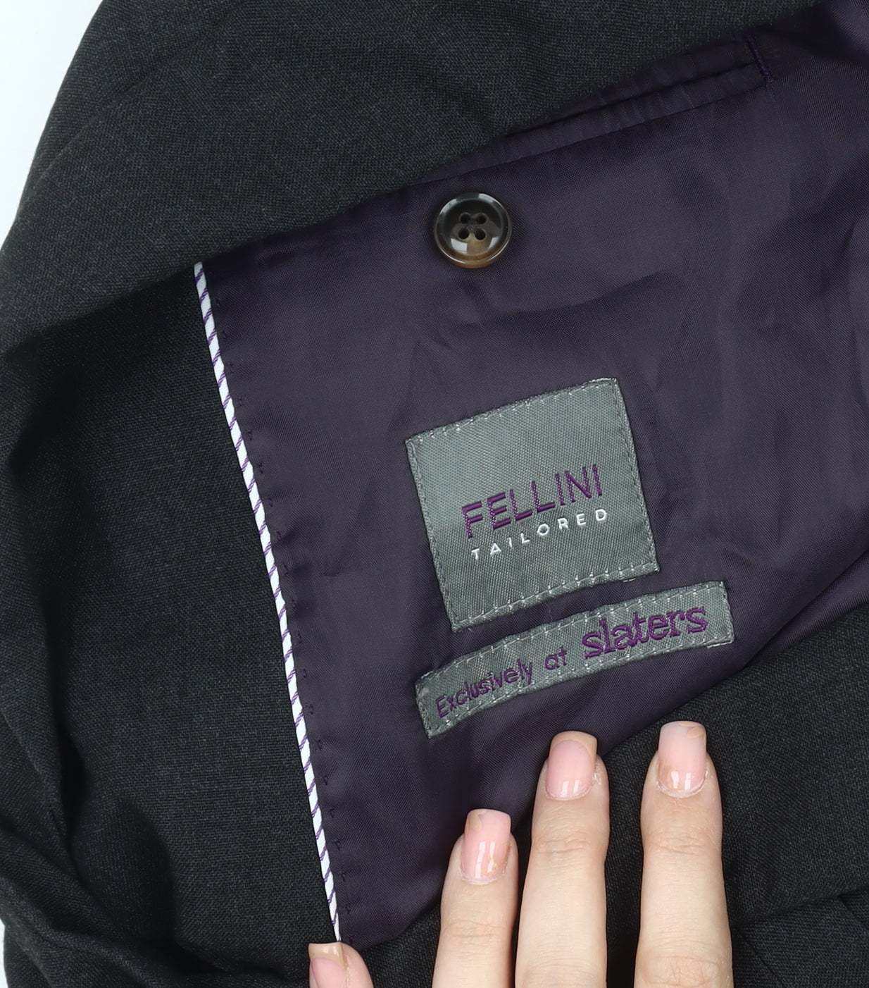 Fellini Men's Black 36L Single-Breasted Blazer