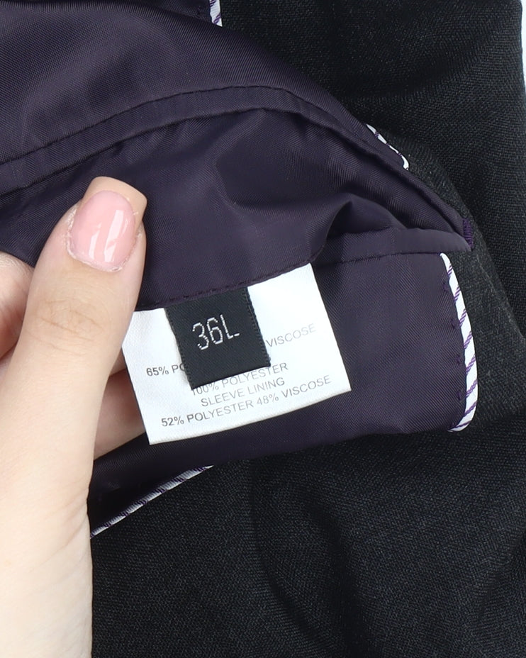 Fellini Men's Black 36L Single-Breasted Blazer