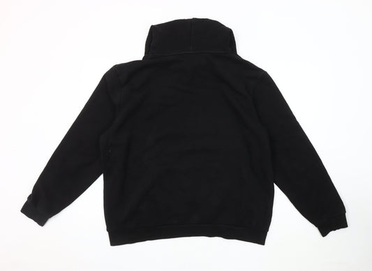 Puma Men's Black Graphic Hoodie, Size L, Pullover