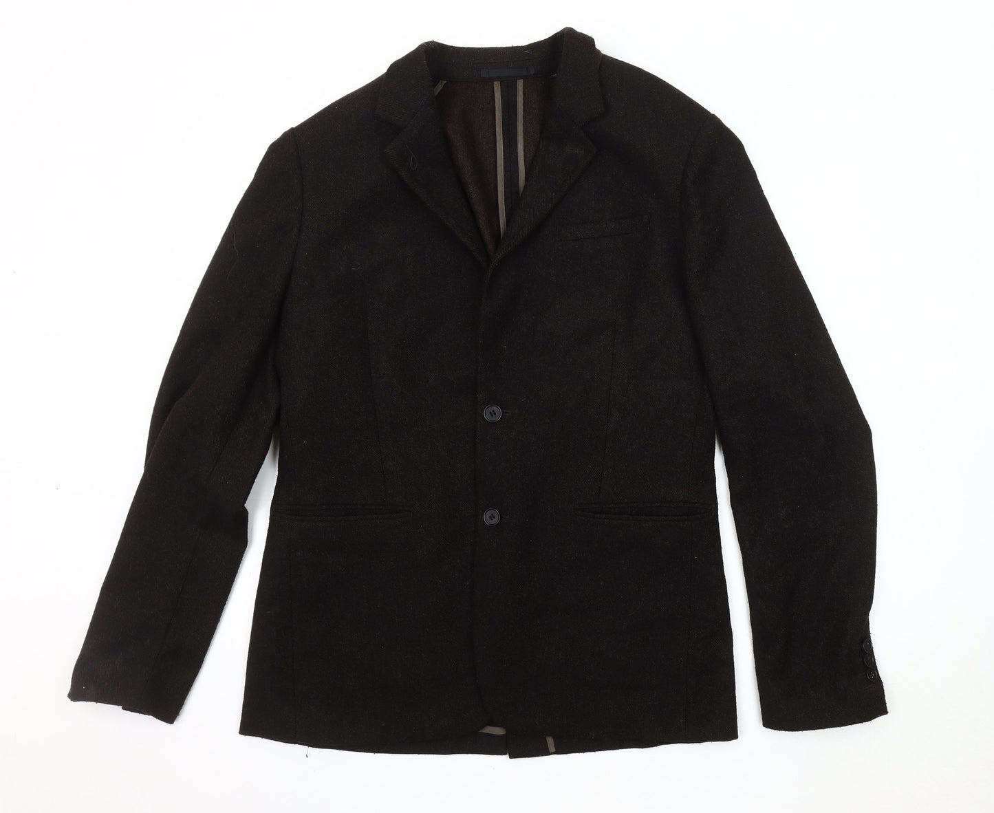 AllSaints Men's Brown Wool Blazer, Size 36