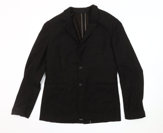 AllSaints Men's Brown Wool Blazer, Size 36