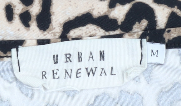Brand and care label for Urban Renewal Women's Multicoloured Cropped T-Shirt M