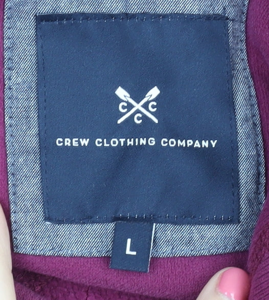 Crew Clothing Purple L Men's Pullover Hoodie