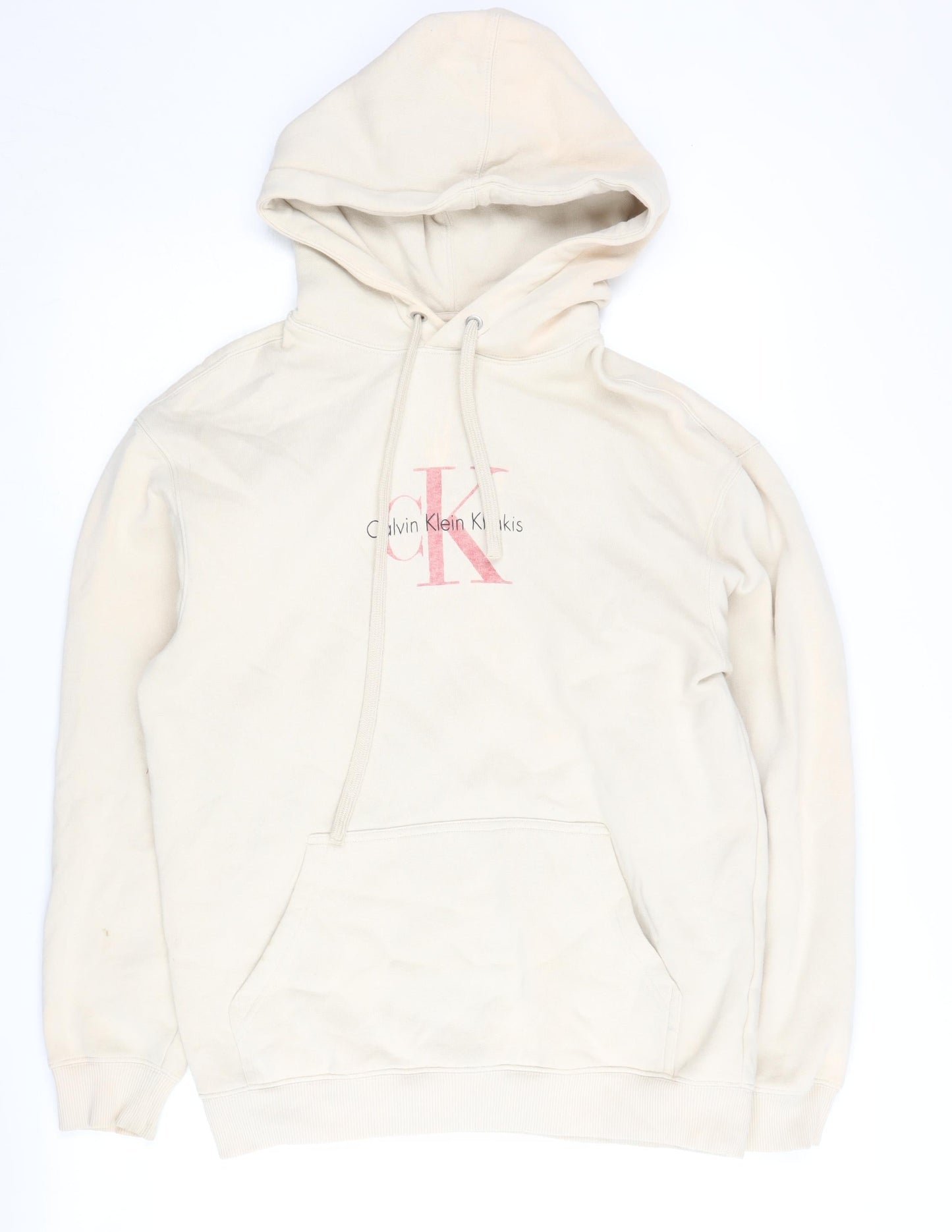 Calvin Klein Khakis Beige Men's S Pullover Hoodie