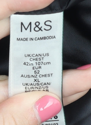 Brand and care label for Marks & Spencer Black Suit Jacket XL - Elegant Formal Wear