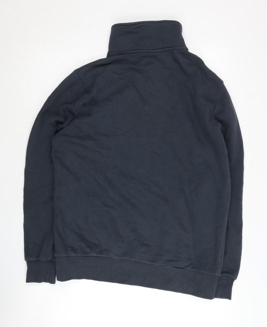 ASOS DESIGN Men's Blue M 1/2 Zip Sweatshirt