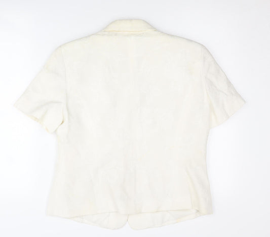 EL Collection Cubis Women's Ivory Suit Jacket Size 14