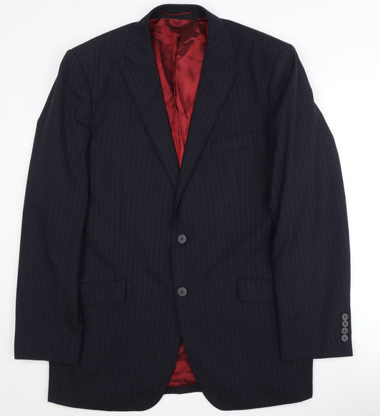 Pierre Cardin Men's Blue Blazer, Striped, Formal 42 Long