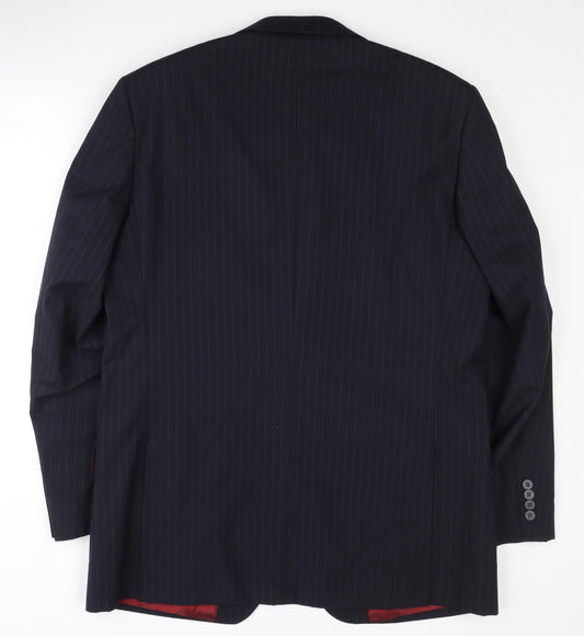 Pierre Cardin Men's Blue Blazer, Striped, Formal 42 Long