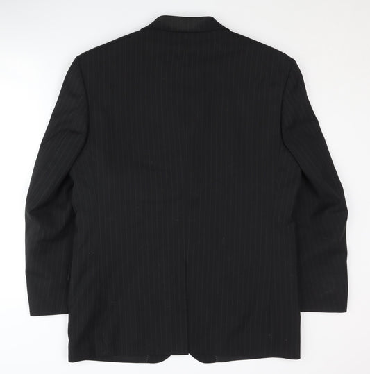 Suithouse Men's Black Striped Suit Jacket, 40 S