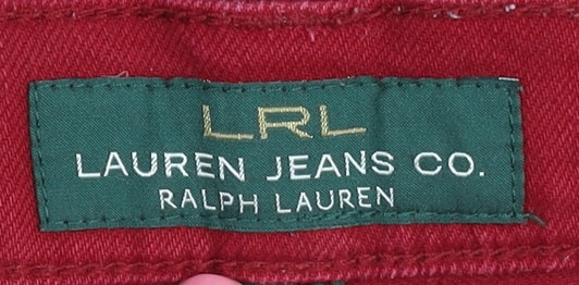 Lauren Ralph Lauren Women's Red Straight Jeans Size 10