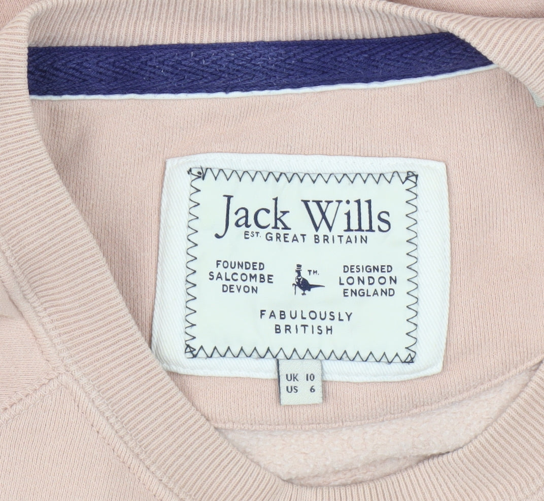 Jack Wills Women's Pink Pullover Sweatshirt, Size 10