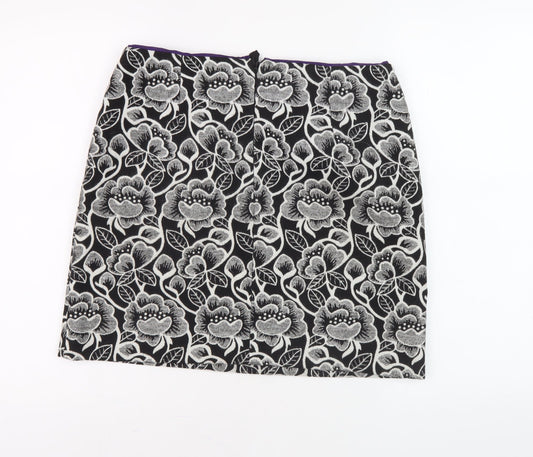 JOBIS Women’s Floral Pencil Skirt Size 12 Black