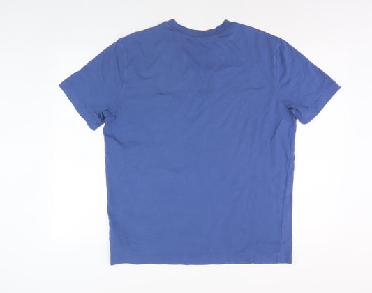 Jack Wills Men's Blue T-Shirt, Size UK10, Solid Colour
