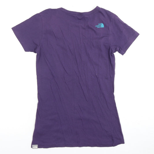 The North Face Women's Purple V-Neck T-Shirt M