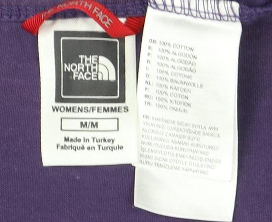 The North Face Women's Purple V-Neck T-Shirt M