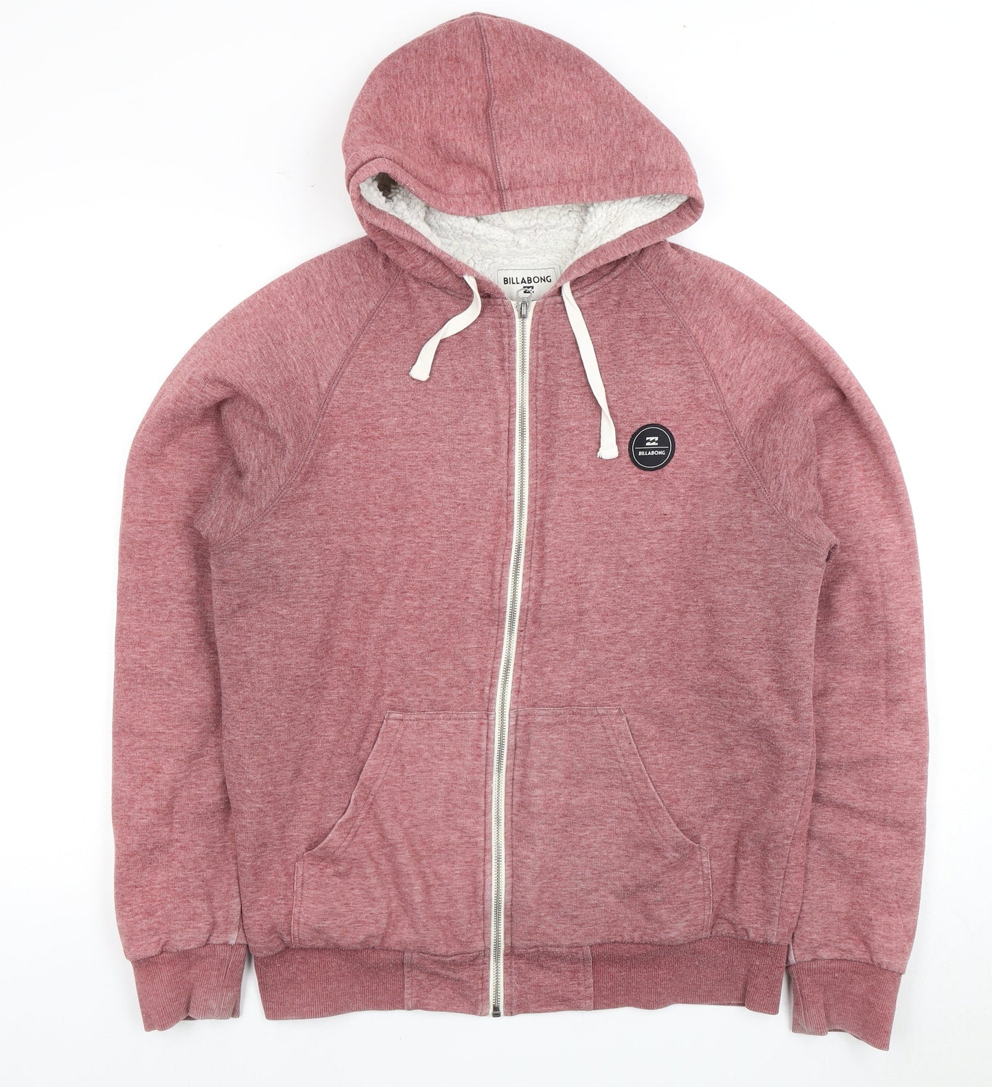 Billabong Men's Red Full Zip Hoodie - Size M
