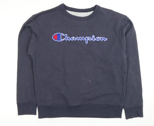 Mens UK M Regular Champion Blue Pullover Sweatshirt