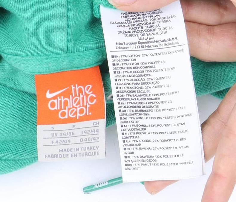 Nike Men's Green Pullover Hoodie Size S