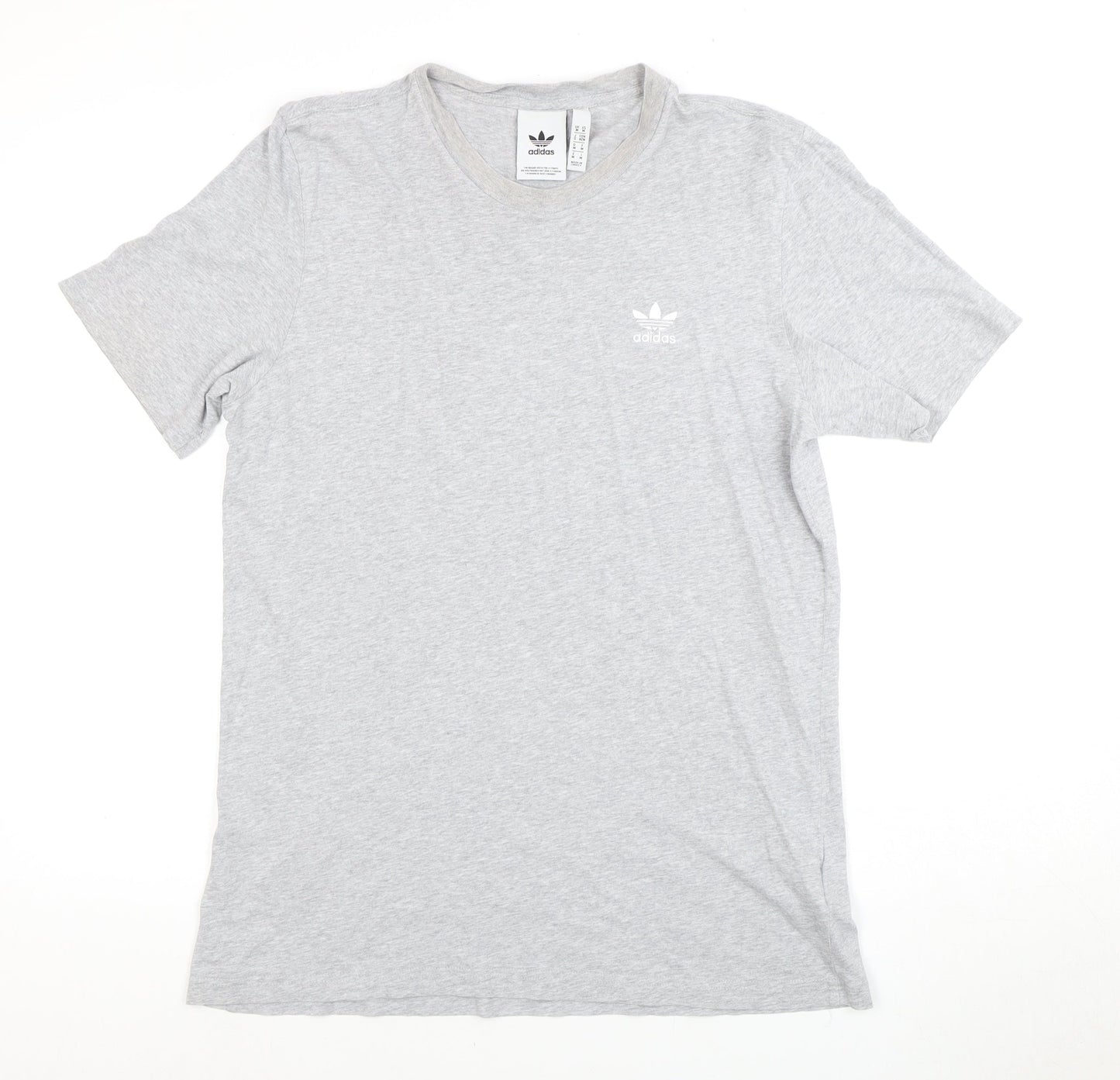 Adidas Men's Grey Crew Neck T-Shirt, Size M