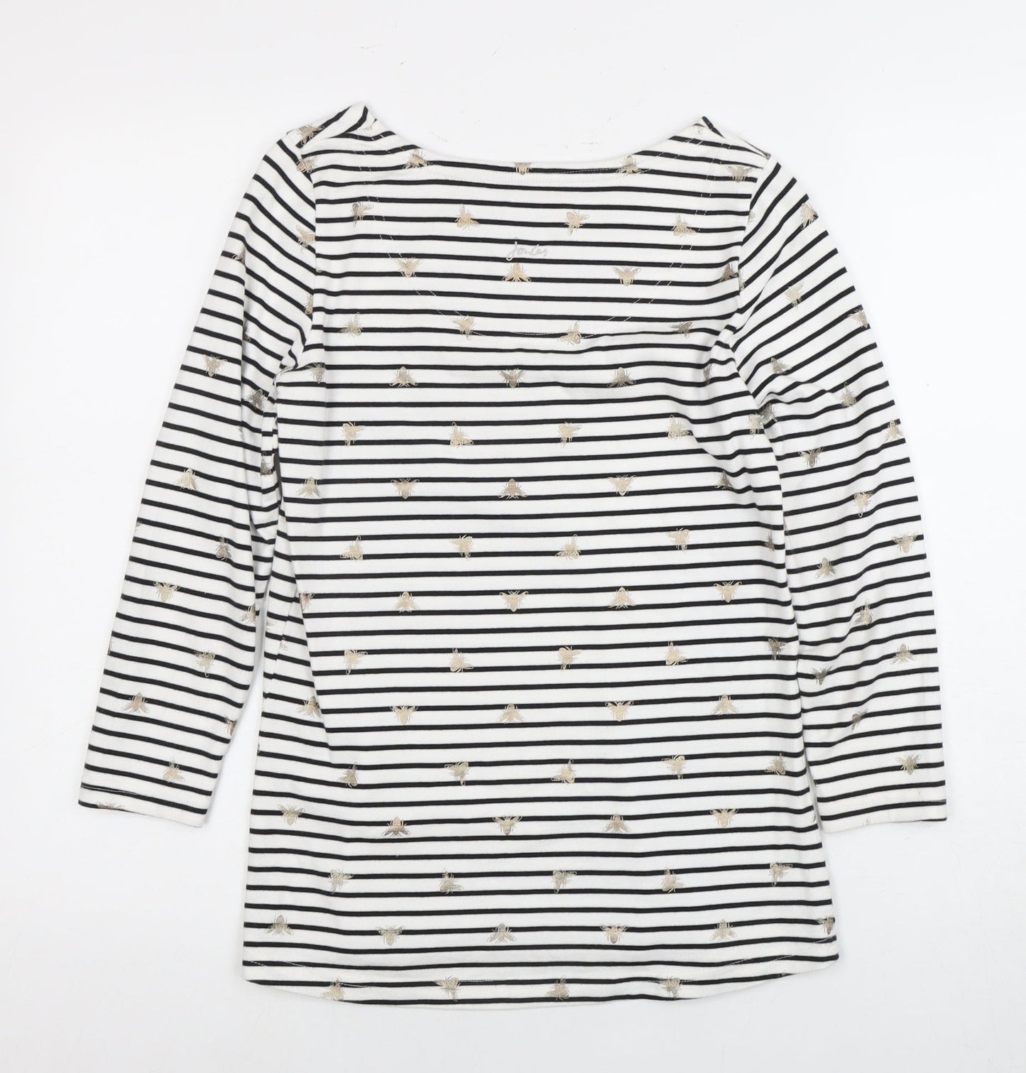 Joules Women's Striped T-Shirt, Black/White, Size 8