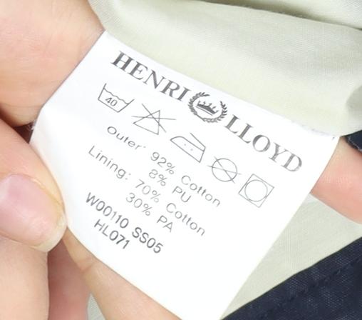 Henri Lloyd Men's Blue Hooded Jacket 40 Outdoor Casual