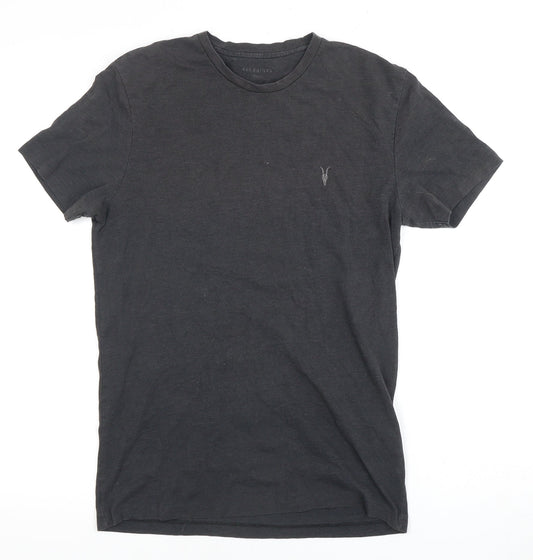 AllSaints Men's Black Crew Neck T-Shirt, Size S