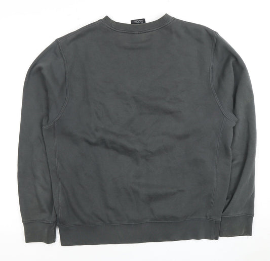 Nike Men's Grey S Logo Pullover Sweatshirt