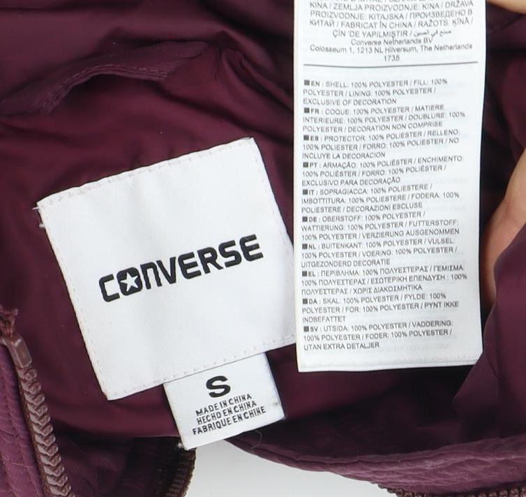 Converse Men's Purple Puffer Jacket, Small, Winter