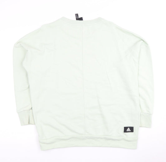 Adidas Women's Green Pullover Sweatshirt S