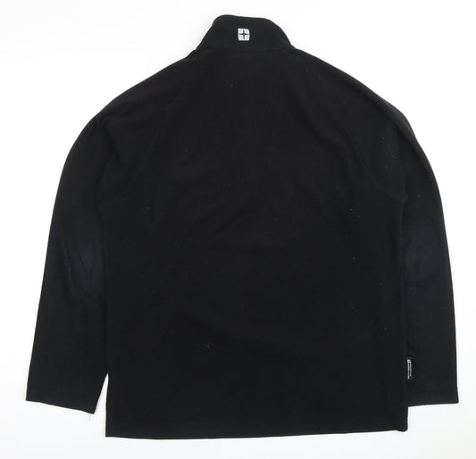 Mountain Warehouse Men's Black Fleece Pullover Sweatshirt M