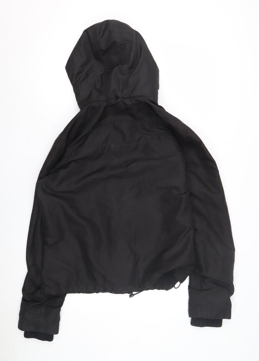 Superdry Women's Black Hooded Jacket Size 14