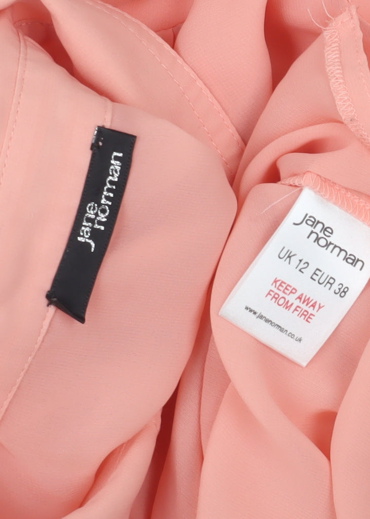Jane Norman Women's Pink Button-Up Blouse, Size 12