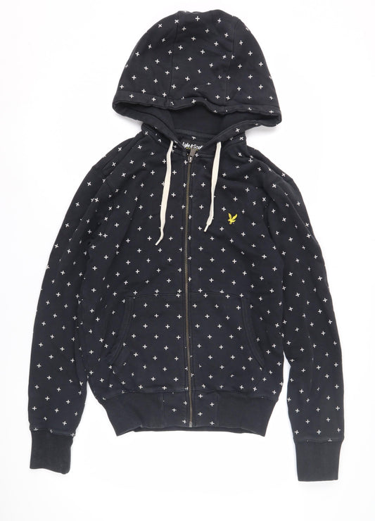 Lyle & Scott Men's Black Hoodie, Size S, Full Zip