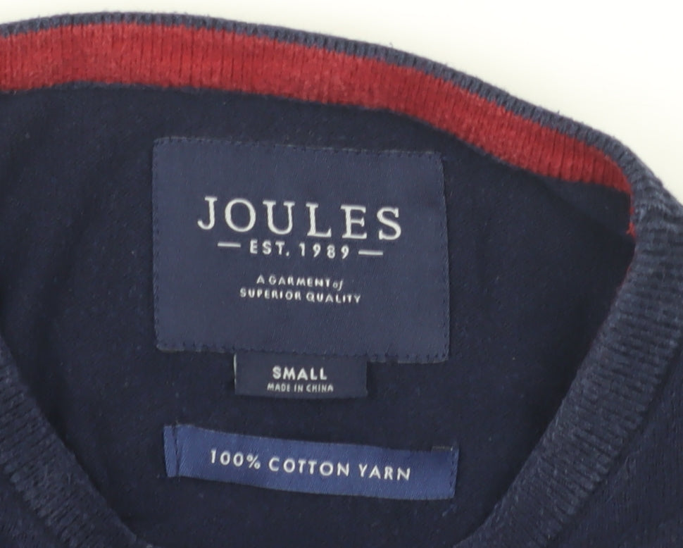 Joules Men's Blue S Cotton Pullover Jumper