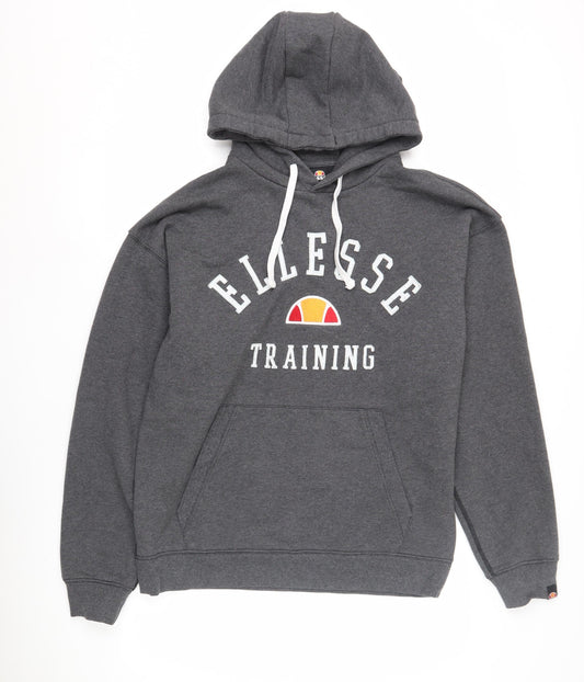 Ellesse Men's Grey Hoodie - L - Logo Graphic Pullover