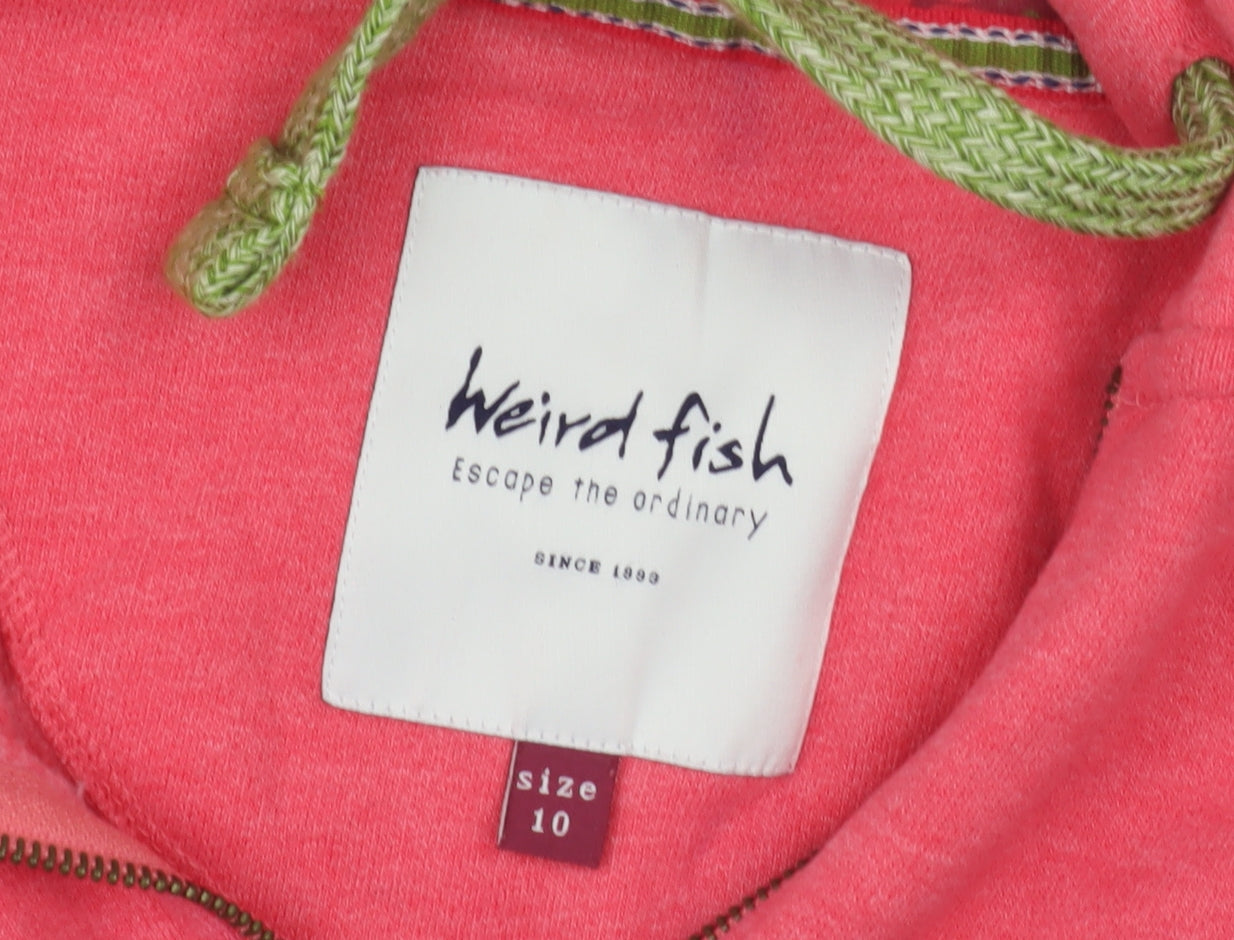 Weird Fish Women's Pink Full Zip Hoodie Size 10