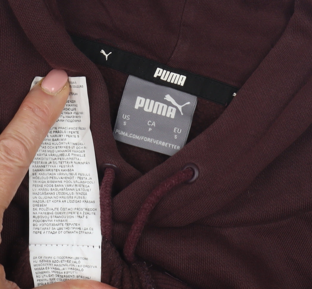 Puma Men's Red Pullover Hoodie S with Logo