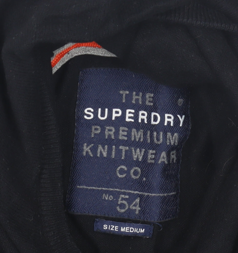 Superdry Unisex Black Regular Fit Jumper Hoodie M
