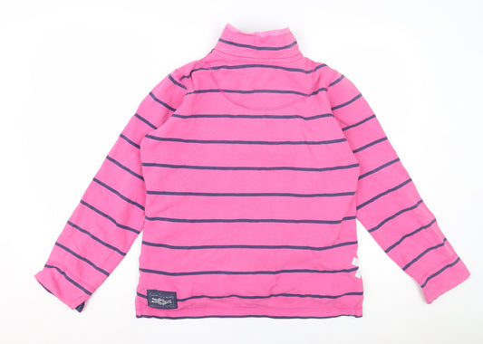 Crew Clothing Co. Women's Pink Striped Pullover Sweatshirt