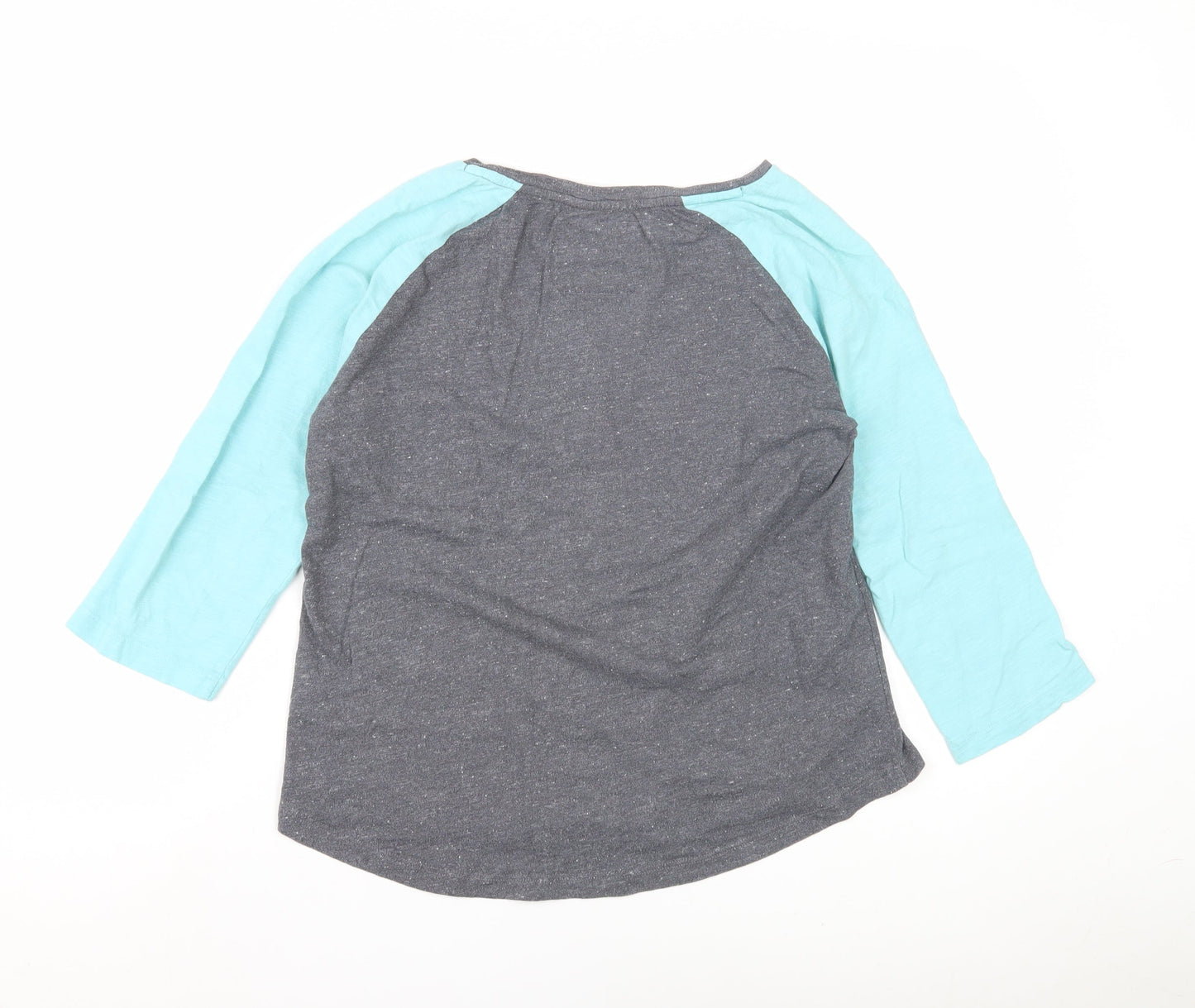 Superdry Unisex Grey Blue Ringer Tee M