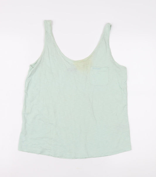 Superdry Women's Green Cotton Tank Top Size 10