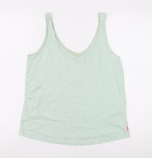Superdry Women's Green Cotton Tank Top Size 10
