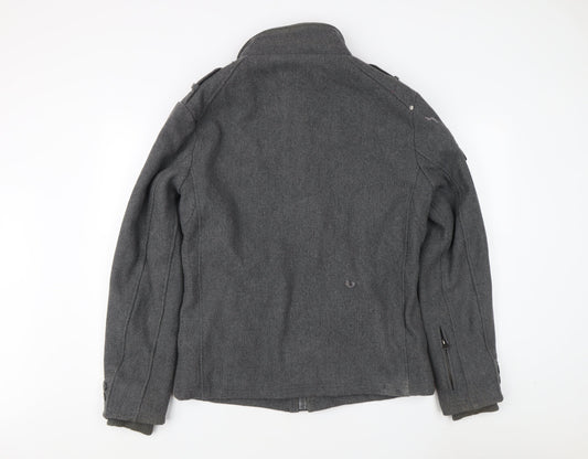 Projek Raw Men's Grey Military Jacket Size L