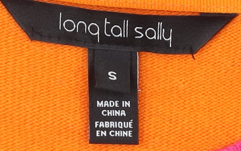 Brand and care label for Long Tall Sally Women's Pink jumper, size S