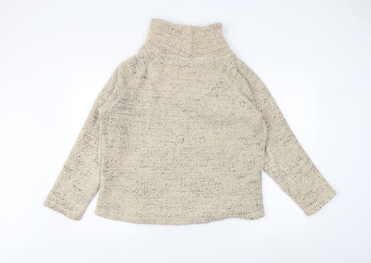 Weird Fish Women’s Beige Knit Pullover Sweatshirt Size 14