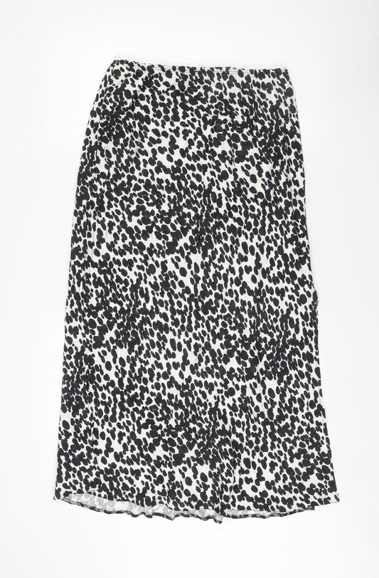 River Island Women's Black Animal Print Pencil Skirt Size 16