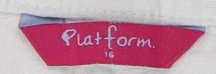 Platform Women's White Straight Cotton Trousers Size 16